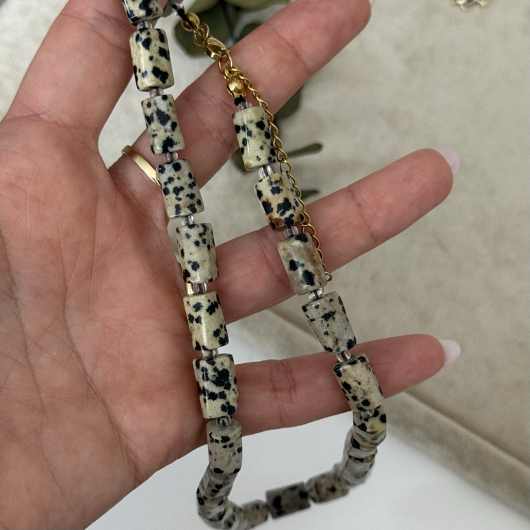 Ön sipariş Silindir Jasper Doğaltaş Kolye