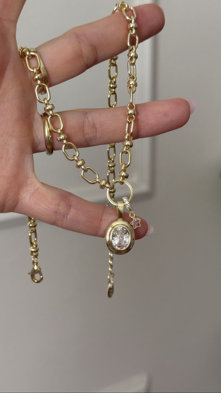 Altın Kaplama Valora Shine Choker Kolye