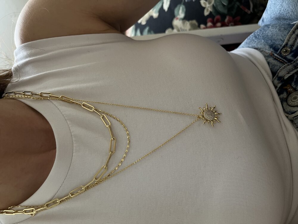 Xuping 50 cm Aynalı Zincir Kolye