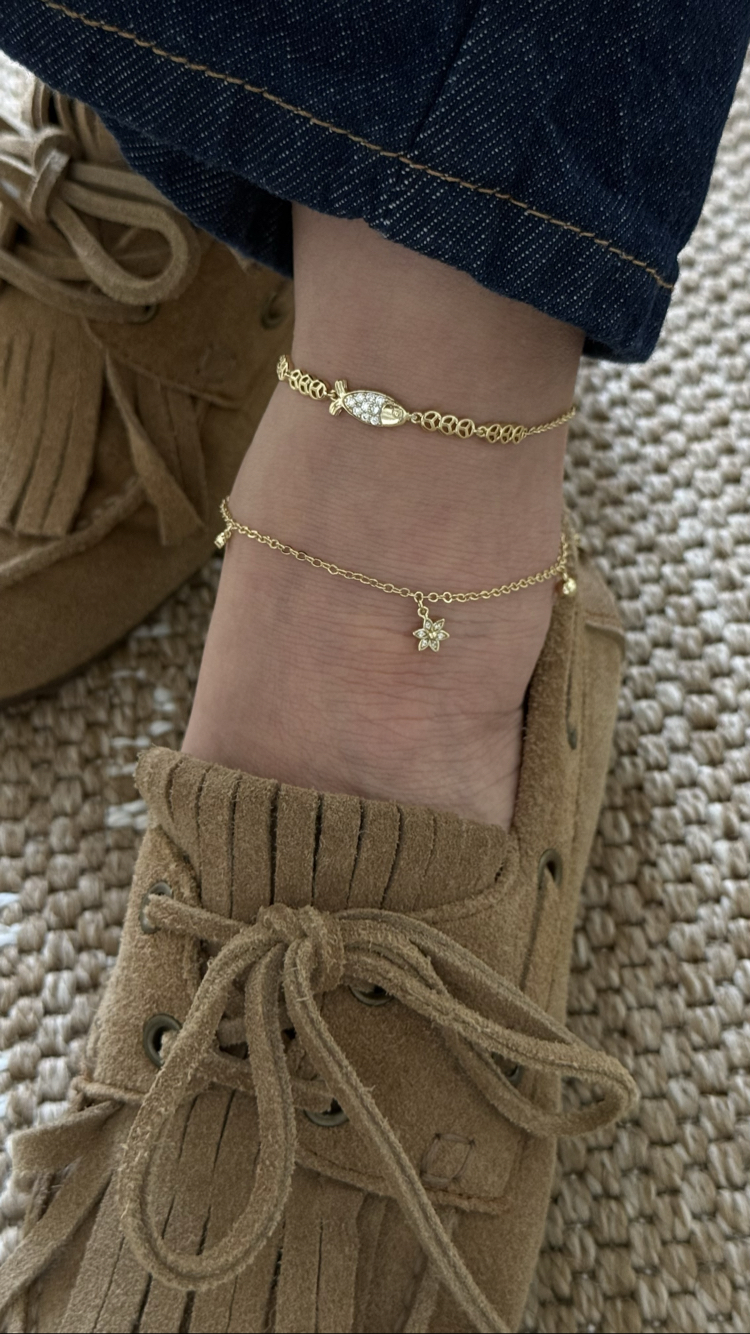 Xuping Mini Çiçek Sallatılı Halhal