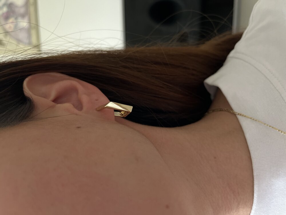 Xuping Prizma Model Halka Küpe
