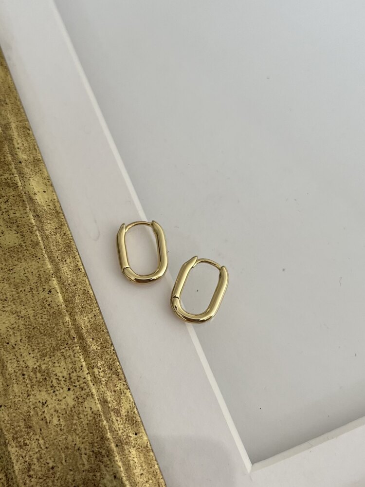Xuping Mini Dikdörtgen Line Küpe