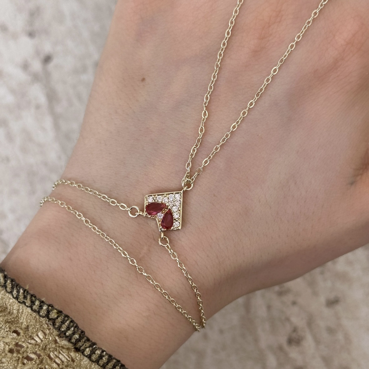 14k Işıltılı Pembe Şahmeran