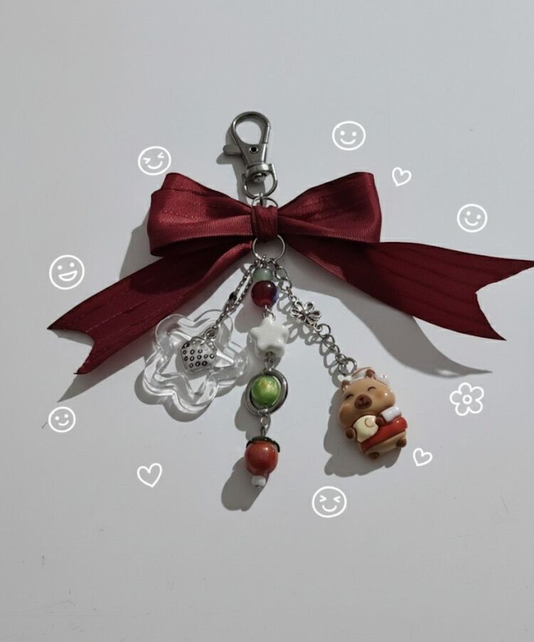 burgundy capybara charms