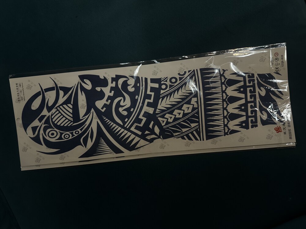 Savaşçı Ruhu” – Tribal Kol Kaplama Geçici Dövme (45x15 cm)
