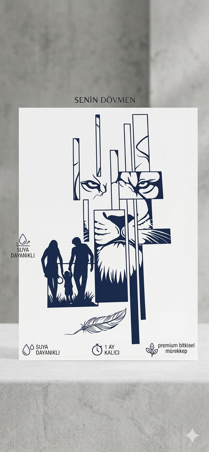 Aslan & Aile Model (1 Ay Kalıcı Dövme)