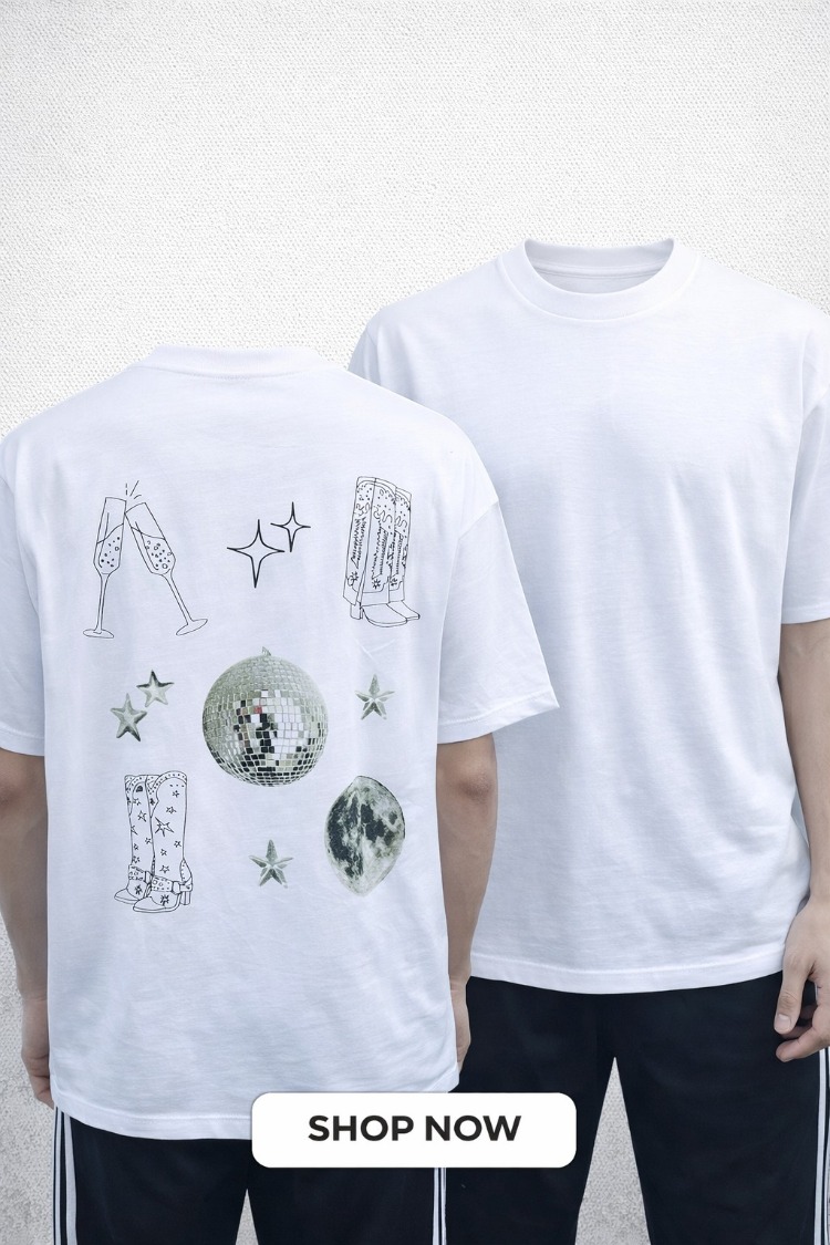 “Streetwear Baskılı Beyaz T-Shirt”