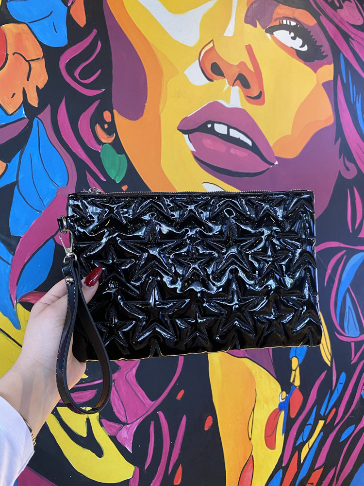 Yıldızlı clutch çanta 