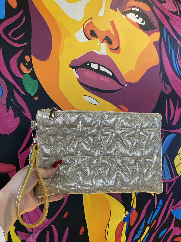 Yıldızlı clutch çanta 