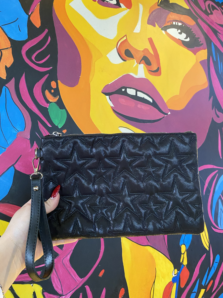 Yıldızlı clutch çanta 