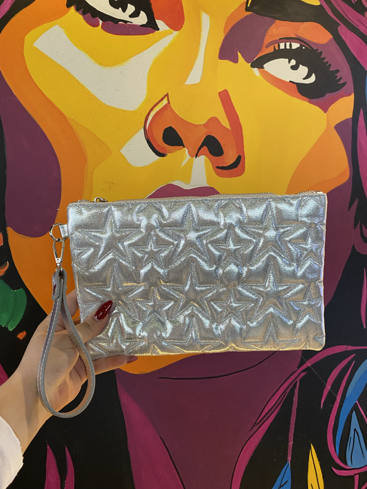 Yıldızlı clutch çanta 