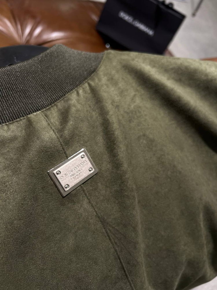 Dolce&Gabbana Haki Bomber Suet Ceket