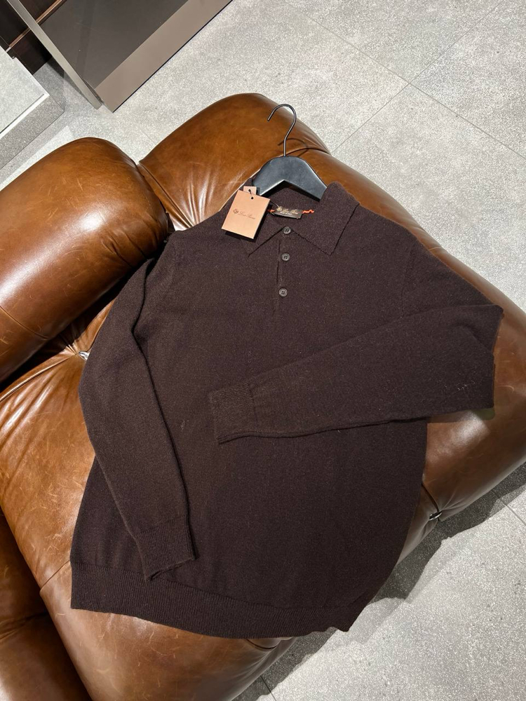 Loro Piana Yün Kahve Polo Yaka 