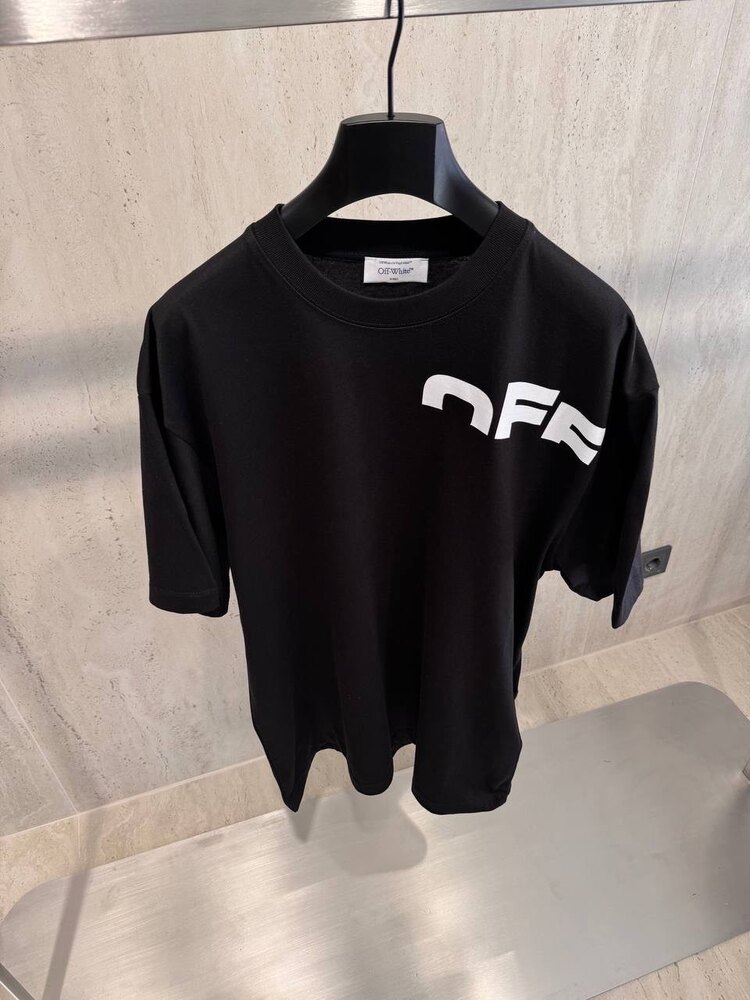 Off White Siyah Oversize Tshirt