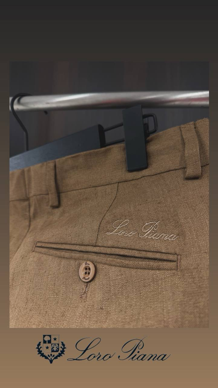 Loro Piana Kahve Keten Şort