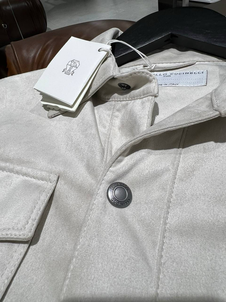 Brunello Cucinelli Ekru Nubuk Ceket
