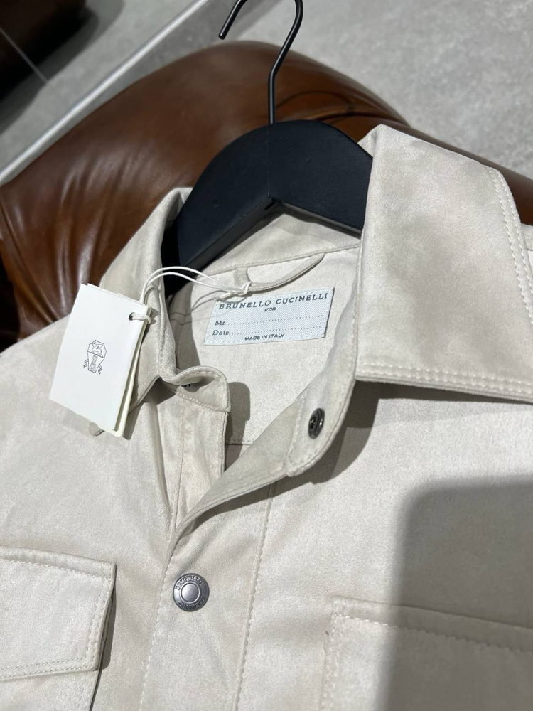 Brunello Cucinelli Ekru Nubuk Ceket
