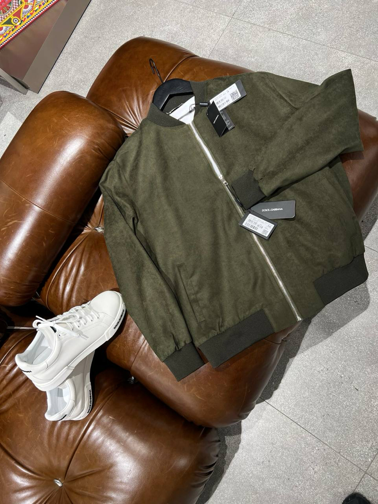 Dolce&Gabbana Haki Bomber Suet Ceket
