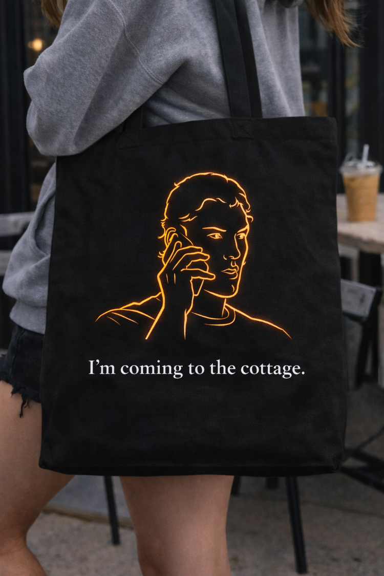 "I'm Coming To The Cottage" Siyah Tote Bag - Early Bird