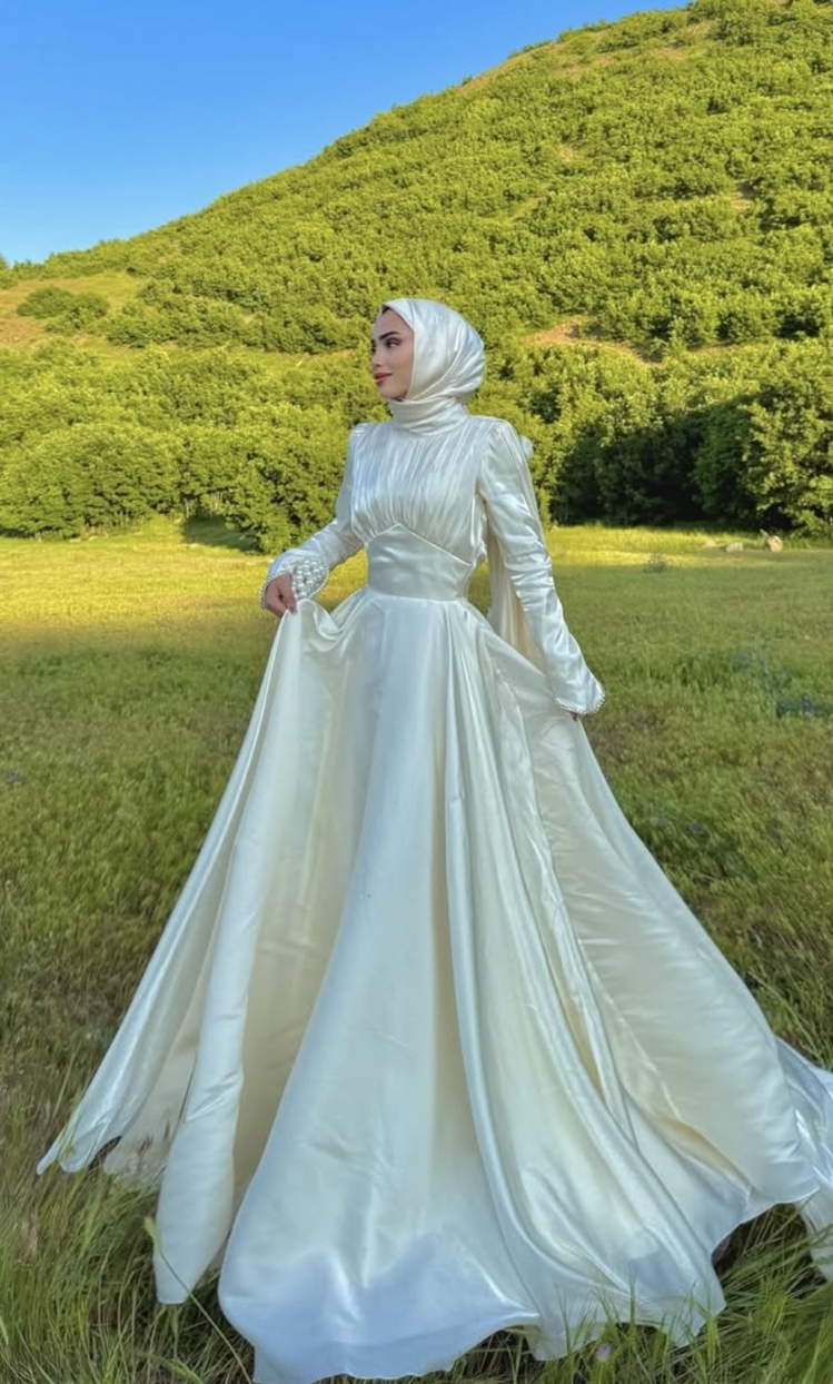 Kuğ söz nişanlık ve nikah elbisesi