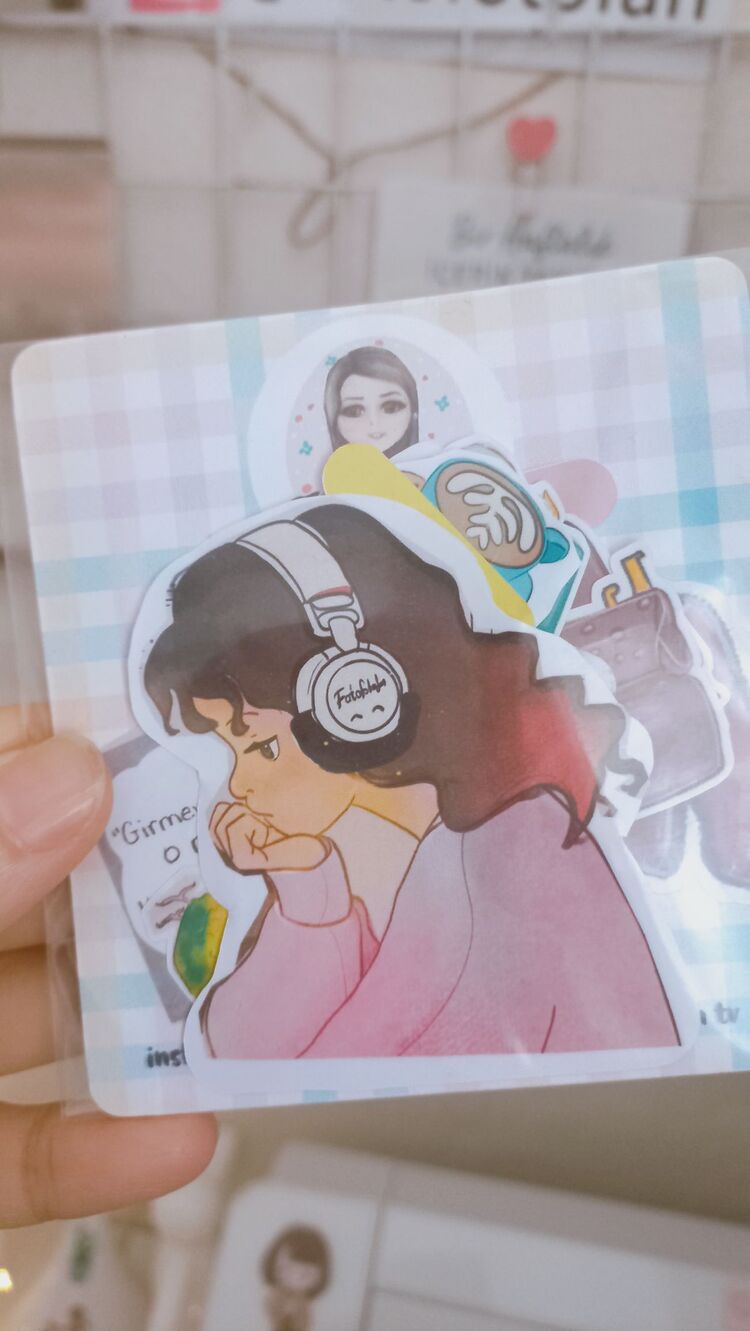 Lofi temalı sticker seti