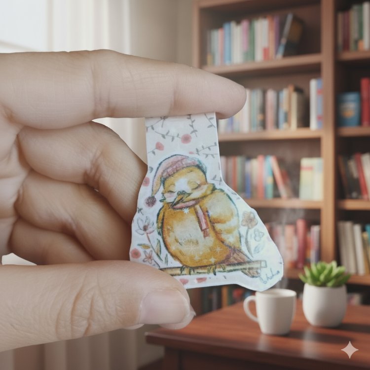 Yeni Nesil Kütüphane Serçesi Mıknatıslı Kitap Ayracı