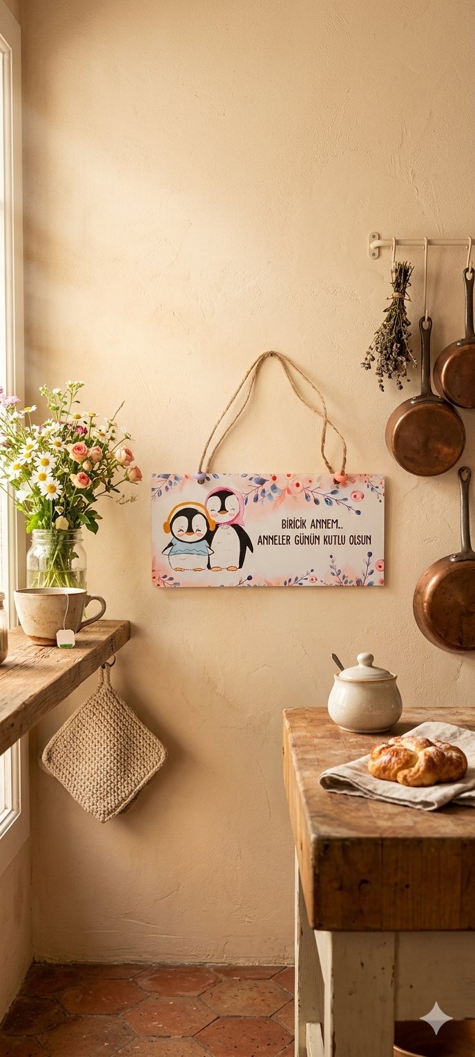 Anneler Günü ahşap pano 10x20 cm