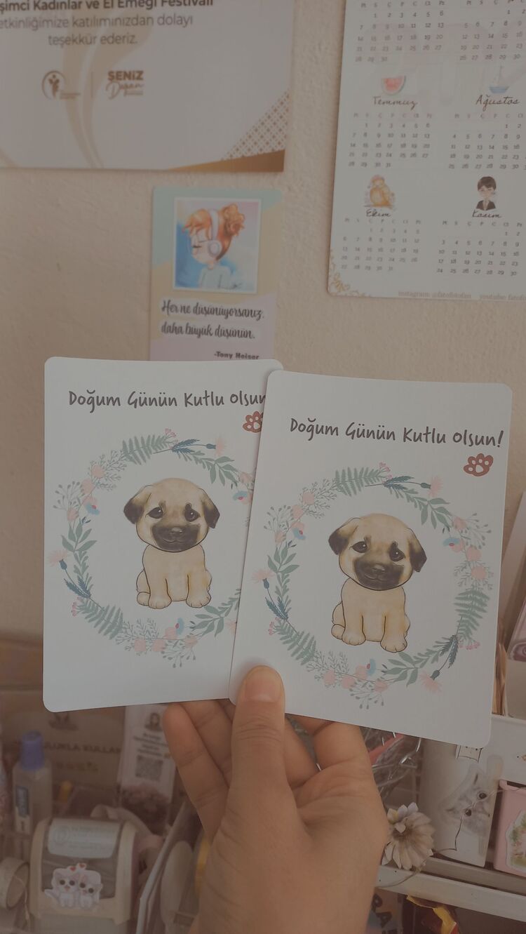 Kangal Doğum Günü Tebrik Kartı 2 adet