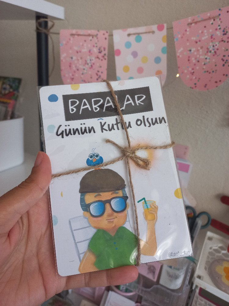Babalar Günü Tebrik Kartı Tekli