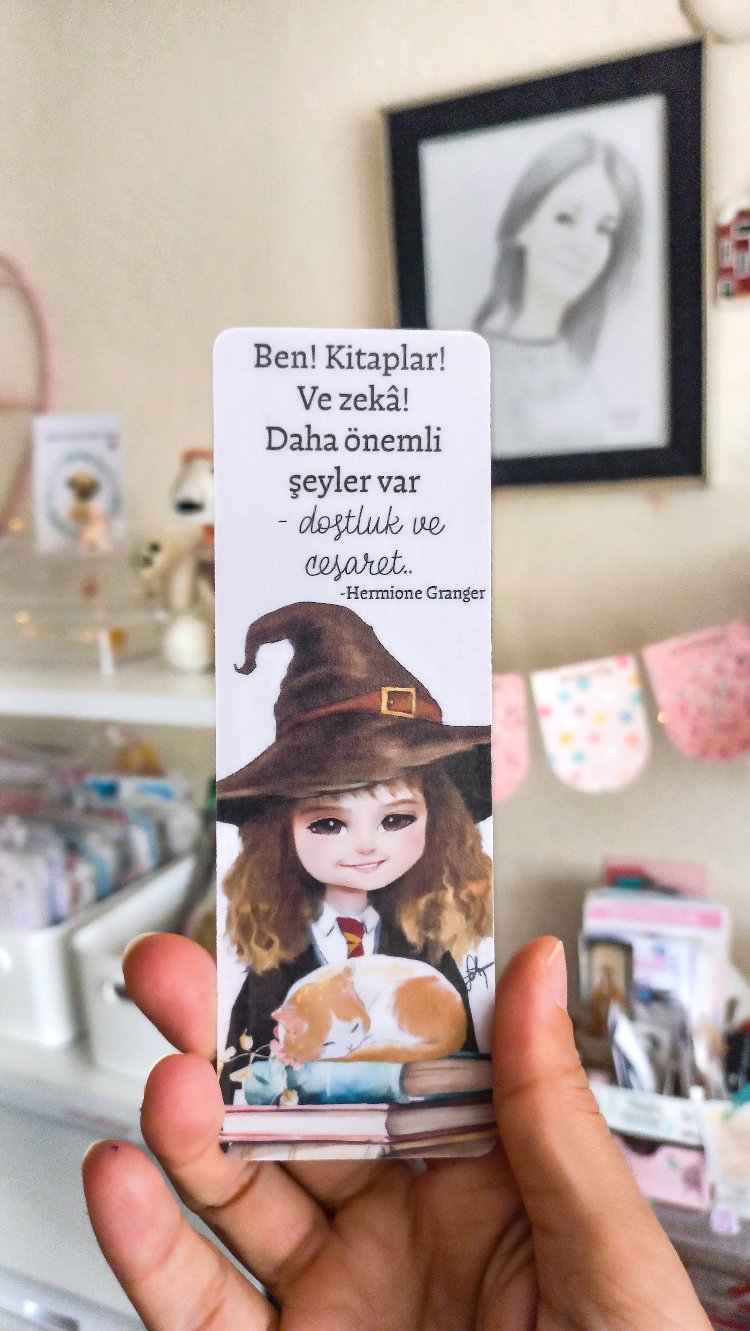 Hermione Granger Çizimli Kitap Ayracı 
