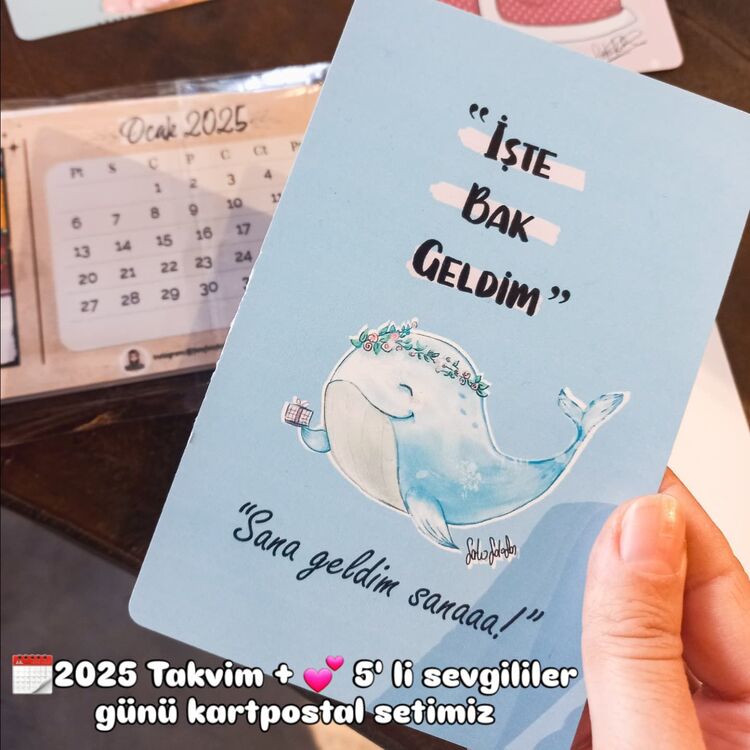 2025 Takvim + Sevgililer Günü Kartları
