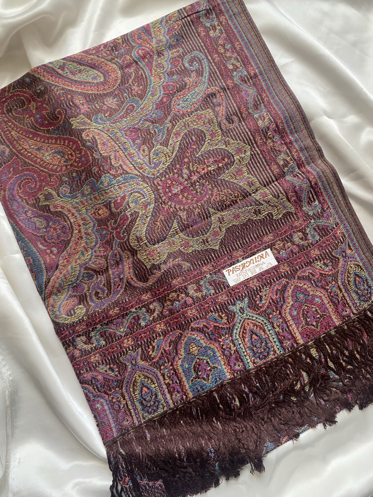 kahve pembe Premium pashmina YENİ SEZON