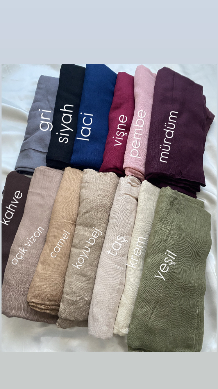  Modal Nefes Şal+Bone Set +12 RENK