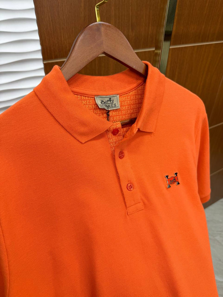 HERMES PREMİUM TURUNCU YAKALI T-SHİRT