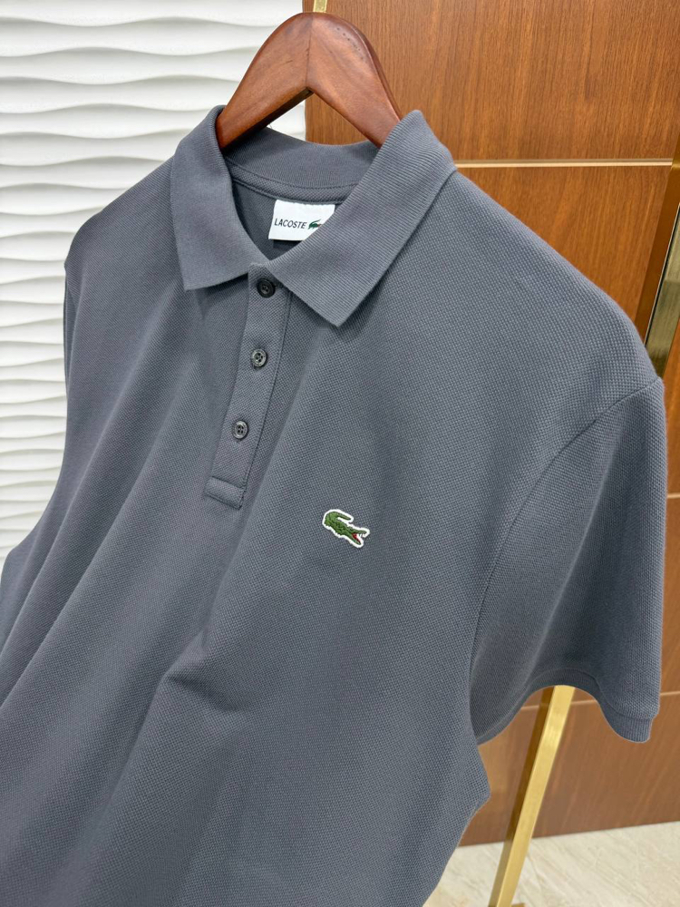 LACOSTE ANTRASİT PREMİUM YAKALI T-SHİRT
