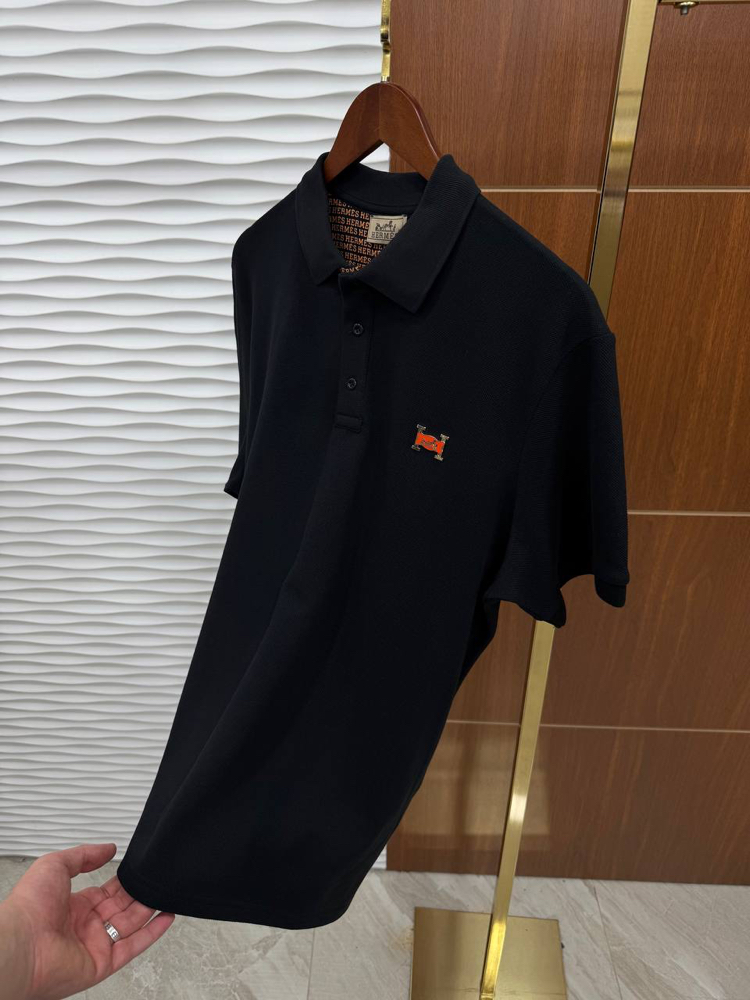 HERMES PREMİUM SİYAH YAKALI T-SHİRT