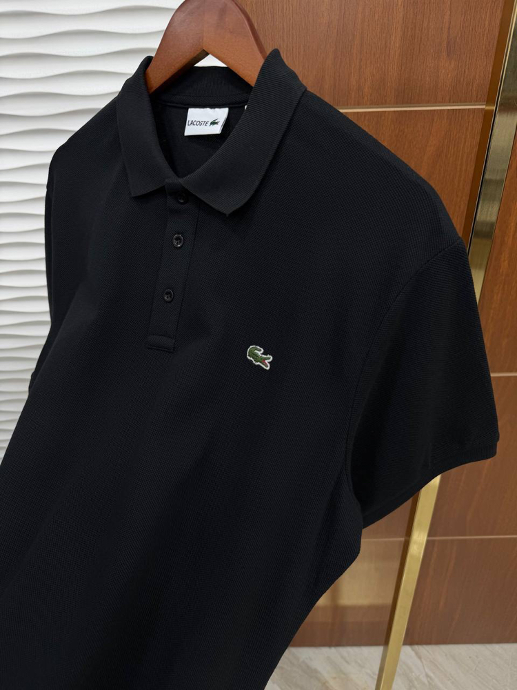 LACOSTE SİYAH YAKALI PREMİUM T-SHİRT