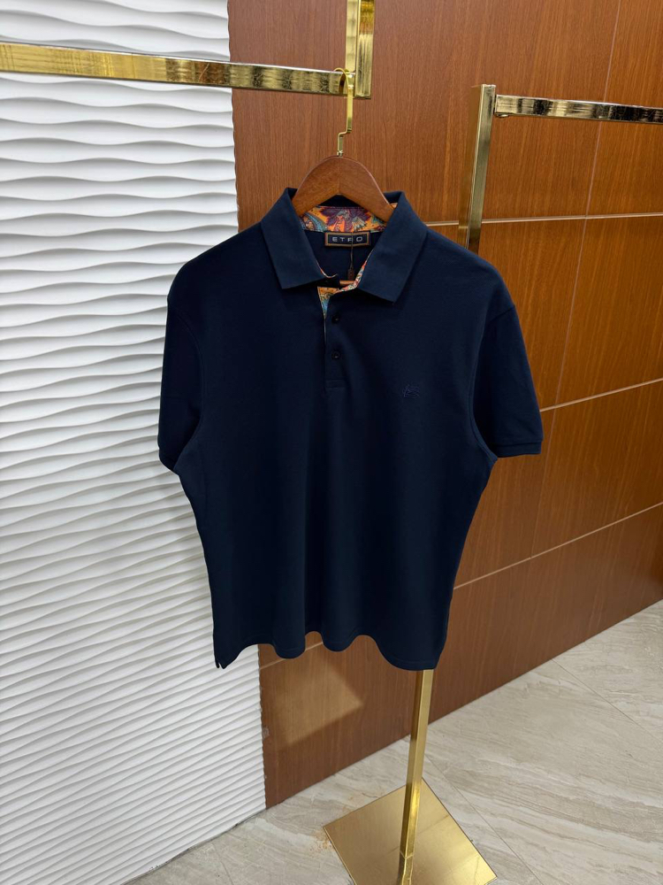 ETRO PREMİUM LACİVERT YAKALI T-SHİRT