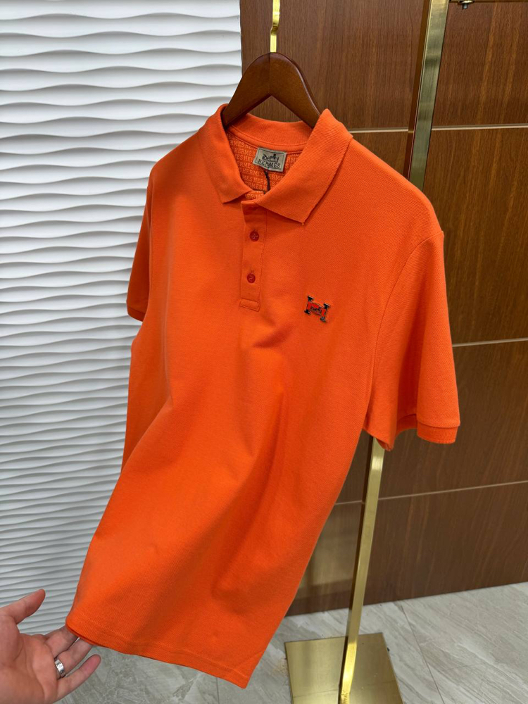 HERMES PREMİUM TURUNCU YAKALI T-SHİRT