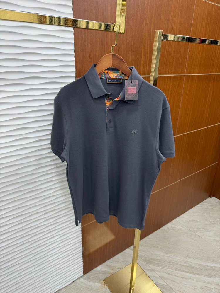 ETRO PREMİUM ANTRASİT YAKALI T-SHİRT