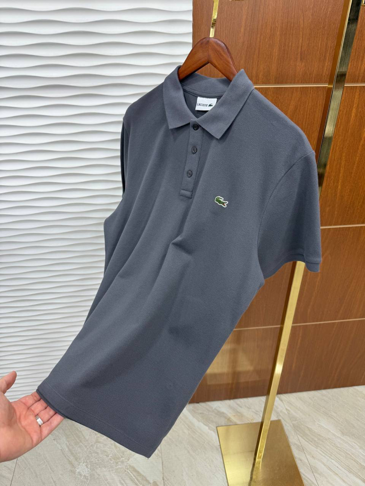 LACOSTE ANTRASİT PREMİUM YAKALI T-SHİRT
