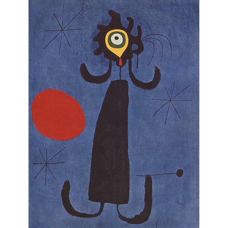 Joan Miro - Güneşin Önündeki Kadın Kolyesi