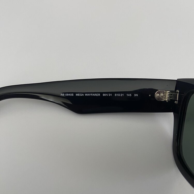 RayBan 0840-S 901/31 MEGA WAYFARER BLACK