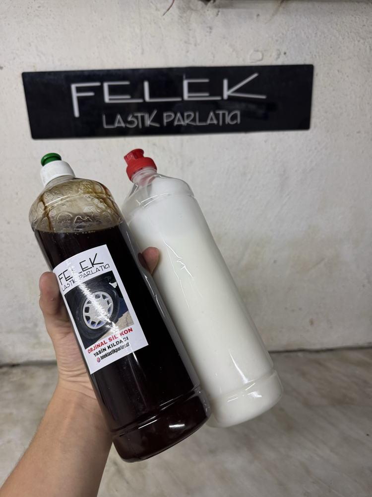 1KG FELEK LASTİK PARLATICI +1KG FELEK TORPİDO PLASTİK AKŞAM PARLATICI VE KORUYUCU