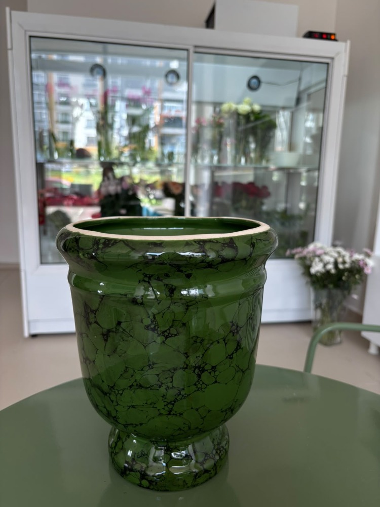 Feliz Flower Studio Zümrüt Düşü Seramik Vazo