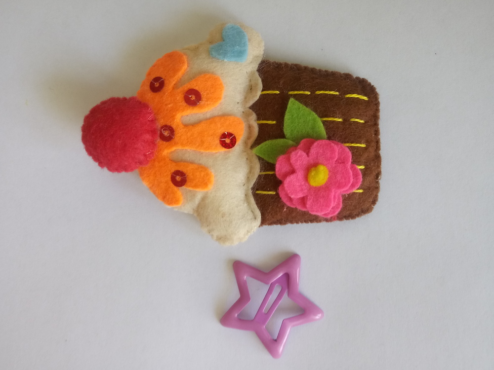 Keçe Cupcake Buzdolabı Magnet