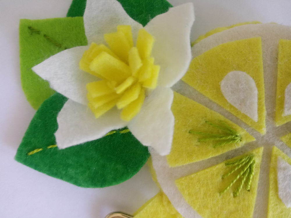 Keçe Limon Figürlü Anahtarlık