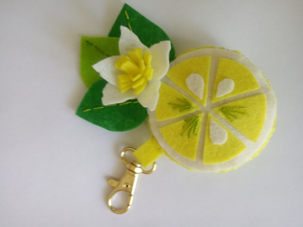 Keçe Limon Figürlü Anahtarlık