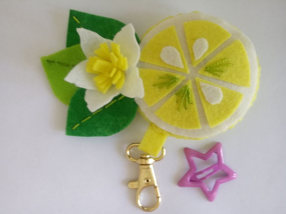 Keçe Limon Figürlü Anahtarlık