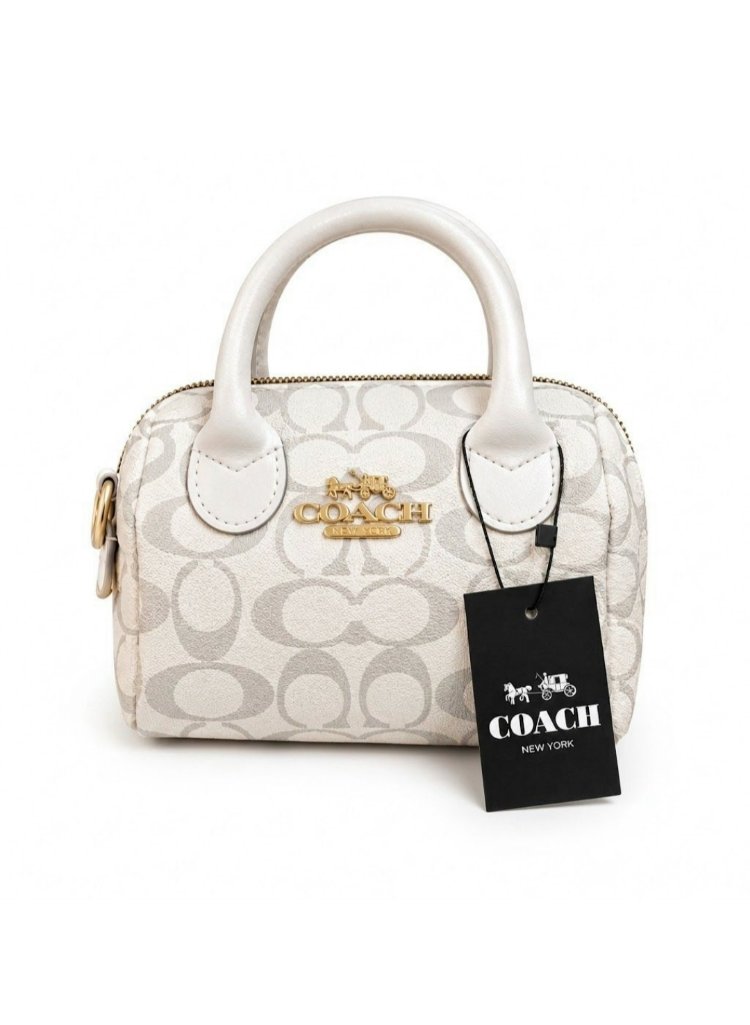 Coach Desenli Krem Mini SPEEDY Çanta
